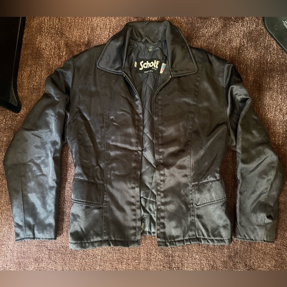 RARE Vintage SCHOTT NYC Single Rider Punk Rock Biker Jacket Quilted Lining Sz S